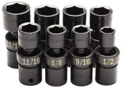 SK - 1/2" Drive 5/8" Standard Universal Impact Socket - 6 Points, 2-51/64" OAL - Makers Industrial Supply