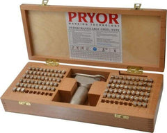 Pryor - 106 Piece, 1/4 Inch Character, Hardened Steel Type Set - 6 Character Capacity - Makers Industrial Supply