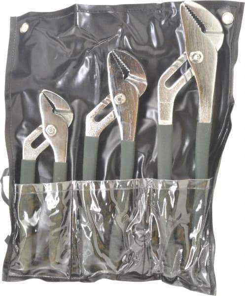 Value Collection - 3 Piece Tongue & Groove Plier Set - Comes in Plastic Pouch - Makers Industrial Supply