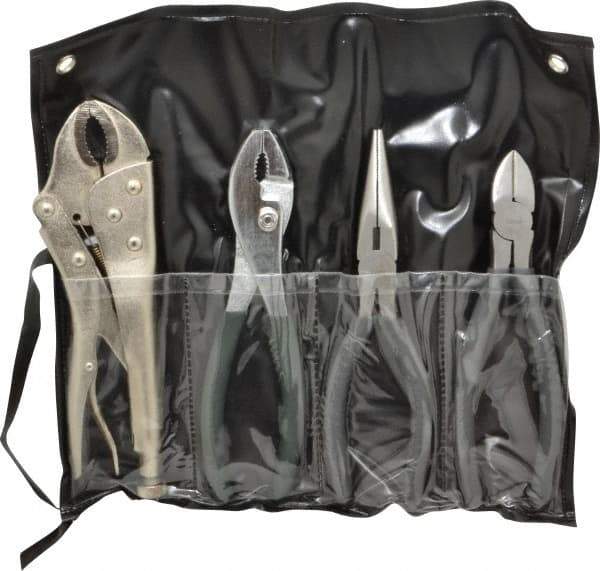 Value Collection - 4 Piece Plier Set - Comes in Plastic Pouch - Makers Industrial Supply