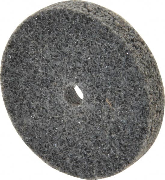 3M - 1-1/2" Diam, 1/4" Face Width, 3/16" Center Hole, Medium Grade, Silicon Carbide Deburring Wheel - Unitized, Hard Density 7 Grade, 30,100 RPM - Makers Industrial Supply