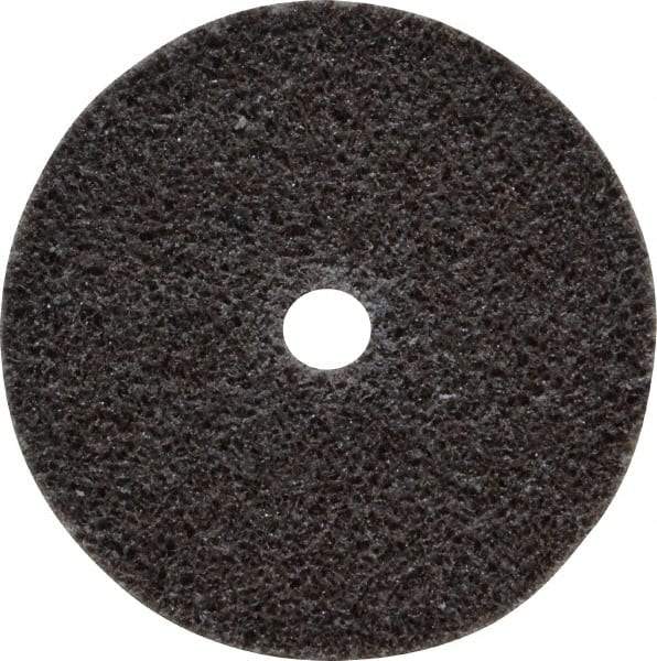 3M - 2" Diam, 1/4" Face Width, 1/4" Center Hole, Medium Grade, Aluminum Oxide Deburring Wheel - Unitized, Hard Density 7 Grade, 22,100 RPM - Makers Industrial Supply