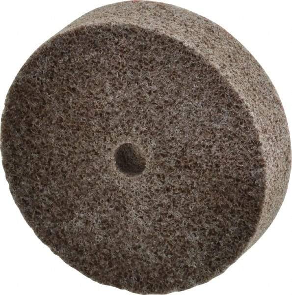 3M - 2" Diam, 1/2" Face Width, 1/4" Center Hole, Fine Grade, Aluminum Oxide Deburring Wheel - Unitized, Medium Density 5 Grade, 22,100 RPM - Makers Industrial Supply