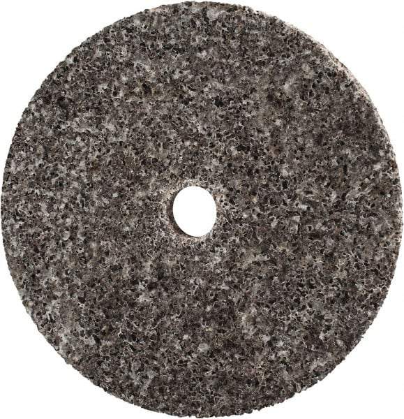 3M - 3" Diam, 1/4" Face Width, 3/8" Center Hole, Coarse Grade, Aluminum Oxide Deburring Wheel - Unitized, Hard Density 7 Grade, 18,100 RPM - Makers Industrial Supply