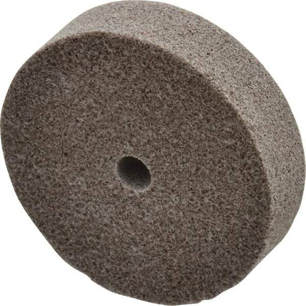 3M - 3" Diam, 3/4" Face Width, 3/8" Center Hole, Fine Grade, Aluminum Oxide Deburring Wheel - Unitized, Medium Density 5 Grade, 15,100 RPM - Makers Industrial Supply