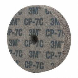 3M - 3" Diam, 3/4" Face Width, 3/8" Center Hole, Coarse Grade, Aluminum Oxide Deburring Wheel - Unitized, Hard Density 7 Grade, 15,100 RPM - Makers Industrial Supply