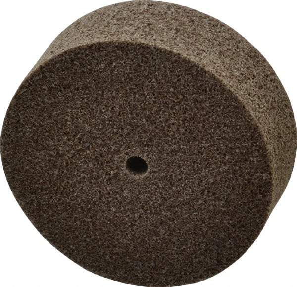 3M - 3" Diam, 1" Face Width, 1/4" Center Hole, Fine Grade, Aluminum Oxide Deburring Wheel - Unitized, Medium Density 5 Grade, 15,100 RPM - Makers Industrial Supply