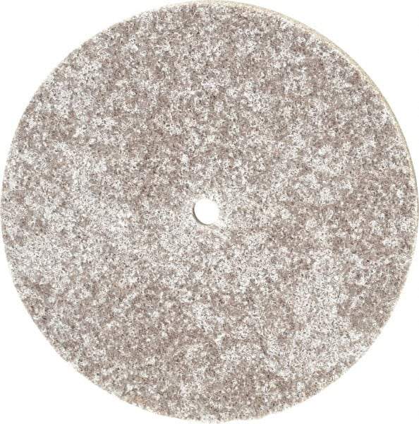 3M - 4" Diam, 1/4" Face Width, 1/4" Center Hole, Fine Grade, Aluminum Oxide Deburring Wheel - Unitized, Medium Density 5 Grade, 12,100 RPM - Makers Industrial Supply