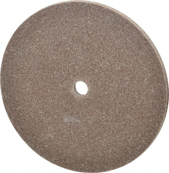 3M - 6" Diam, 1/4" Face Width, 1/2" Center Hole, Medium Grade, Aluminum Oxide Deburring Wheel - Unitized, Hard Density 7 Grade, 7,500 RPM - Makers Industrial Supply