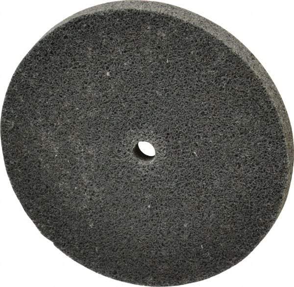 3M - 3" Diam, 1/4" Face Width, 1/4" Center Hole, Fine Grade, Silicon Carbide Deburring Wheel - Unitized, Hard Density 7 Grade, 18,100 RPM - Makers Industrial Supply