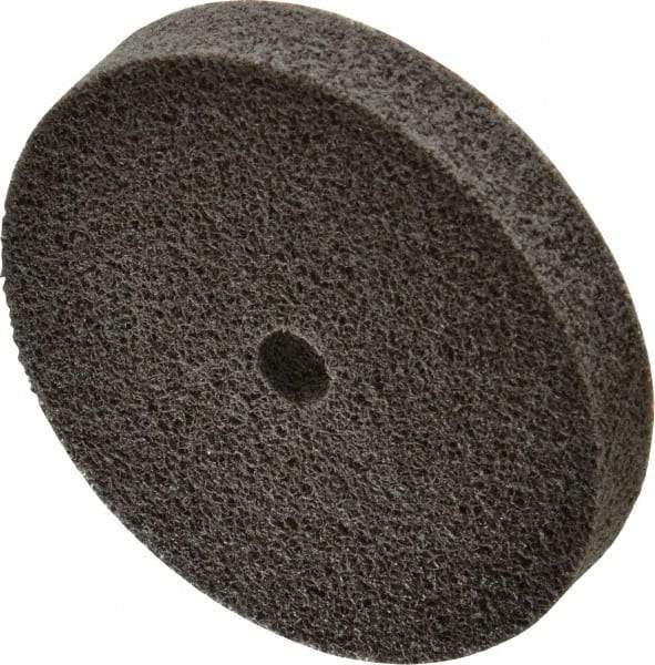 3M - 3" Diam, 1/2" Face Width, 3/8" Center Hole, Fine Grade, Aluminum Oxide Deburring Wheel - Unitized, Soft Density 3 Grade, 14,100 RPM - Makers Industrial Supply