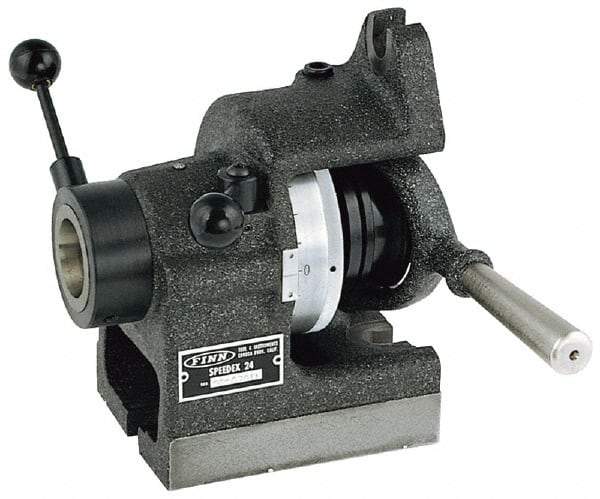 Made in USA - 5C Compatible, 24 Increment, Horizontal & Vertical Collet Indexer - 4" High Center, 1-1/8" Max Collet Capacity - Makers Industrial Supply