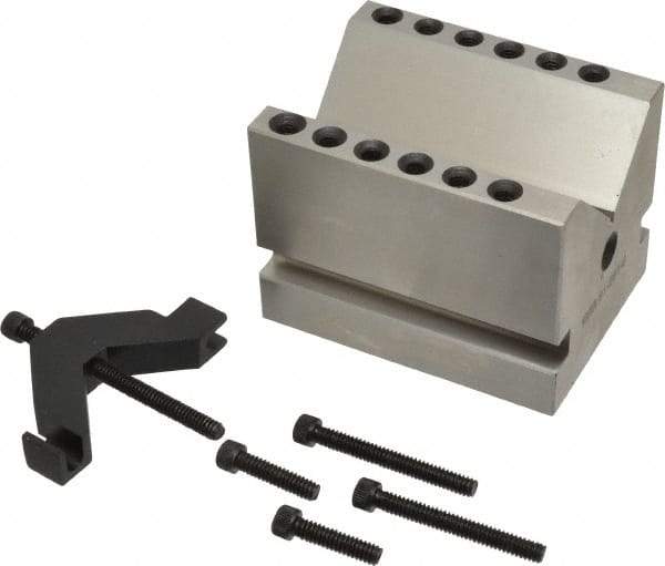 SPI - 2-3/8" Max Capacity, 90° Angle, Hardened Steel V-Block - 3" Long x 4" Wide x 3" High, Sold as Individual - Makers Industrial Supply