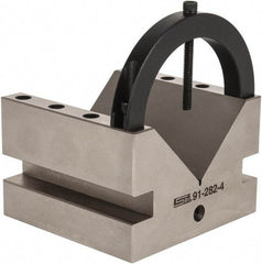 SPI - 4-3/8" Max Capacity, 90° Angle, Hardened Steel V-Block - 6" Long x 6" Wide x 4" High, Sold as Individual - Makers Industrial Supply