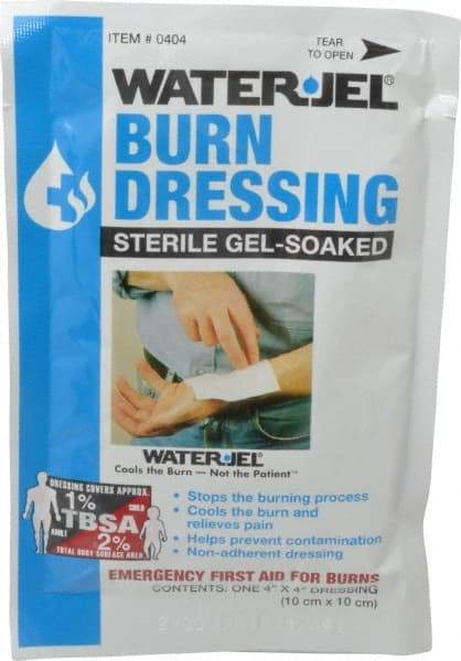 North - 4" Long x 4" Wide, General Purpose Gel Soaked Burn Dressing - White, Nonwoven Bandage - Makers Industrial Supply