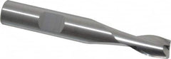 RobbJack - 5/16", 7/16" LOC, 3/8" Shank Diam, 2-1/2" OAL, 2 Flute, Solid Carbide Square End Mill - Single End, Uncoated, Spiral Flute, 30° Helix, Centercutting, Right Hand Cut, Right Hand Flute, Series T12-201 - Makers Industrial Supply