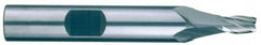 RobbJack - 15/64", 5/8" LOC, 3/8" Shank Diam, 2-1/2" OAL, 4 Flute, Solid Carbide Square End Mill - Single End, Uncoated, Spiral Flute, 30° Helix, Centercutting, Right Hand Cut, Right Hand Flute, Series T12-405 - Makers Industrial Supply