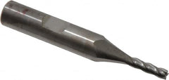 RobbJack - 9/64", 1/2" LOC, 3/8" Shank Diam, 2-1/2" OAL, 4 Flute, Solid Carbide Square End Mill - Single End, Uncoated, Spiral Flute, 30° Helix, Centercutting, Right Hand Cut, Right Hand Flute, Series T12-405 - Makers Industrial Supply