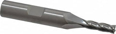 RobbJack - 3/16", 5/8" LOC, 3/8" Shank Diam, 2-1/2" OAL, 4 Flute, Solid Carbide Square End Mill - Single End, Uncoated, Spiral Flute, 30° Helix, Centercutting, Right Hand Cut, Right Hand Flute, Series T12-405 - Makers Industrial Supply