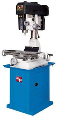 Value Collection - 1 Phase, Step Pulley Mill Drill Machine - 28-3/4" Table Length x 8-1/4" Table Width, 18-1/8" Longitudinal Travel, 7-1/2" Cross Travel, 12 Spindle Speeds, 1.5 hp, 110/220 Volts - Makers Industrial Supply