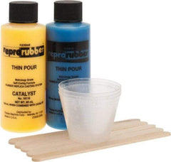 Flexbar - 130 ml Thin Pour Casting Material Kit - Thin Pour, 130 ml Kit, 1 Bottle of Base Material, 1 Bottle of Catalyst, 5 Measuring Cups, 10 Stirring Sticks - Makers Industrial Supply