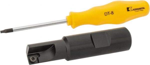 Kennametal - 5/8" Cut Diam, 7.11mm Max Depth of Cut, 3/4" Shank Diam, 3-1/4" OAL, Indexable Square Shoulder End Mill - SDEB 2615. Inserts, Cylindrical Shank, 0° Lead Angle - Makers Industrial Supply