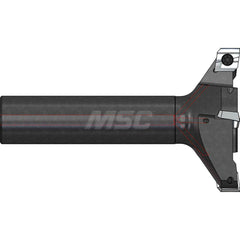 Indexable High-Feed End Mill: 1″ Cylindrical Shank Uses 4 ADEH Inserts, 0.38″ Max Depth, Through Coolant