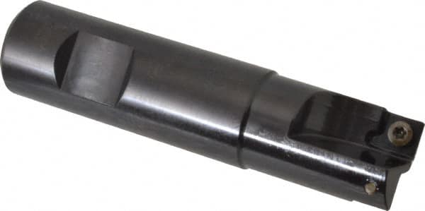 Kennametal - 3/4" Cut Diam, 7.11mm Max Depth of Cut, 3/4" Shank Diam, 3-1/4" OAL, Indexable Square Shoulder End Mill - SDEB 2615. Inserts, Weldon Shank, 0° Lead Angle - Makers Industrial Supply