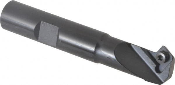 Kennametal - 30° Lead Angle, 0.787" Max Cut Diam, 0.46" Min Cut Diam, 6.6mm Max Depth of Cut, Indexable Chamfer and Angle End Mill - 1 Insert, SDEB 26152 Insert Style, 3" Overall Length, Straight Shank - Makers Industrial Supply