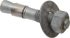 Made in USA - 5/8" Diam, 5/8" Drill, 3-1/2" OAL, Wedge Expansion Concrete Anchor - Grade 5 Steel, Galvanized Finish, Hex Nut Head, Hex Drive, 1-5/8" Thread Length - Makers Industrial Supply