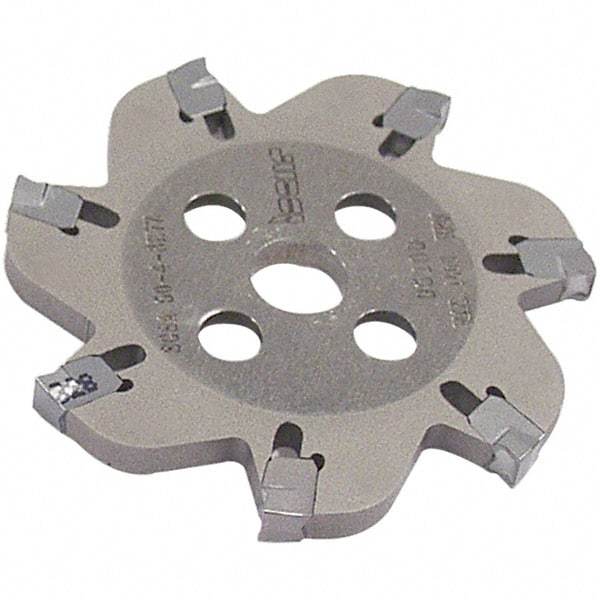 Iscar - Arbor Hole Connection, 0.106" Cutting Width, 1" Depth of Cut, 4.92" Cutter Diam, 1-1/4" Hole Diam, 16 Tooth Indexable Slotting Cutter - SGSA Toolholder, GSAN 3 Insert, Right Hand Cutting Direction - Makers Industrial Supply