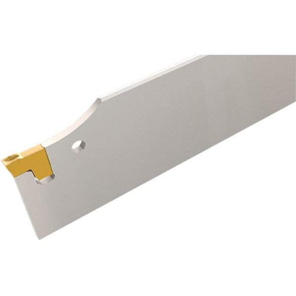 Iscar - 3-15/16" Blade Height, 10mm Blade Width, 460mm OAL, Neutral Cut, Single End Indexable Cut-Off Blade - TGFH Blade, Tang-Grip Series - Makers Industrial Supply