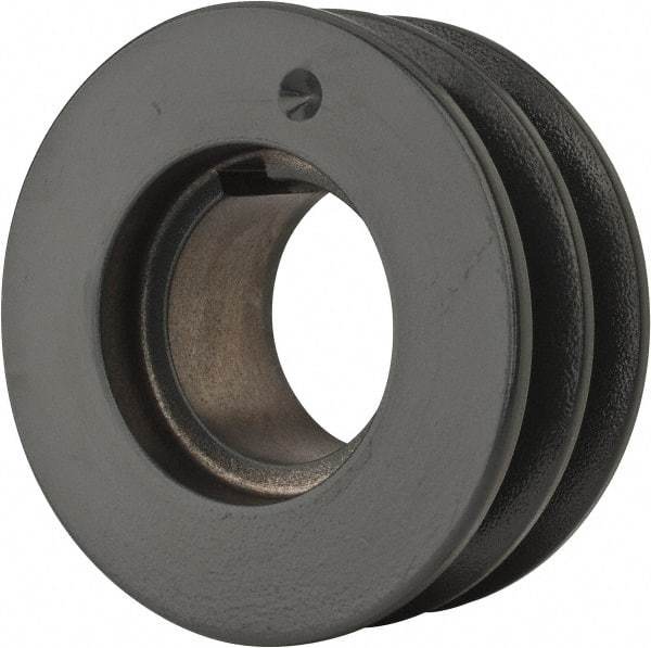 Browning - 2 Groove, 1/2 to 1-3/4 Bore Diam, 4.15" Outside Diam, QD Bushed V Belt Sheave - 3.4 A Diam Belt Pitch - Makers Industrial Supply