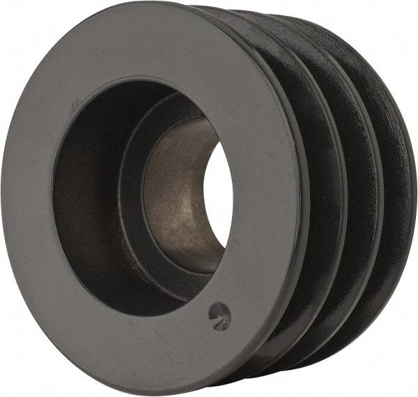 Browning - 3 Groove, 1/2 to 1-3/4 Bore Diam, 4.55" Outside Diam, QD Bushed V Belt Sheave - 3.8 A Diam Belt Pitch - Makers Industrial Supply