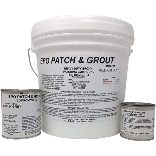 Made in USA - 2 Gal Concrete Repair/Resurfacing - Medium Gray, 25 Sq Ft Coverage, Epoxy Resin - Makers Industrial Supply