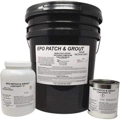 Made in USA - 5 Gal Concrete Repair/Resurfacing - Medium Gray, 25 Sq Ft Coverage, Epoxy Resin - Makers Industrial Supply