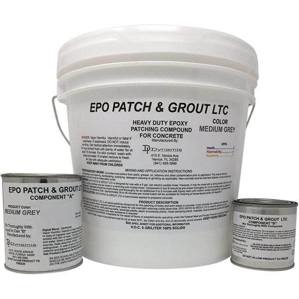 Made in USA - 2 Gal Concrete Repair/Resurfacing - Medium Gray, 25 Sq Ft Coverage, Epoxy Resin - Makers Industrial Supply