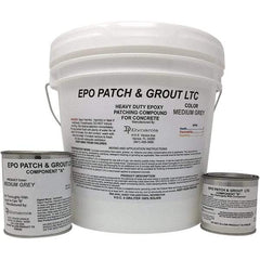 Made in USA - 2 Gal Concrete Repair/Resurfacing - Medium Gray, 25 Sq Ft Coverage, Epoxy Resin - Makers Industrial Supply