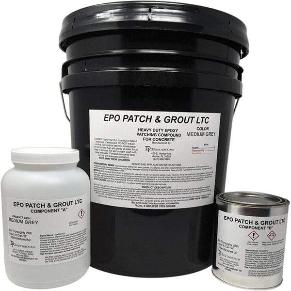 Made in USA - 5 Gal Concrete Repair/Resurfacing - Medium Gray, 25 Sq Ft Coverage, Epoxy Resin - Makers Industrial Supply