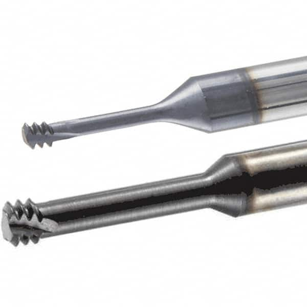 Iscar - M12x1.75 ISO, 0.354" Cutting Diam, 3 Flute, Solid Carbide Helical Flute Thread Mill - Internal Thread, 1.02" LOC, 3" OAL, 3/8" Shank Diam - Makers Industrial Supply