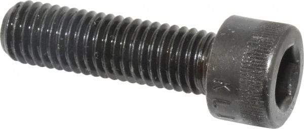 Made in USA - M10x1.50 Metric Coarse Hex Socket Drive, Socket Cap Screw - Grade 12.9 Alloy Steel, Black Oxide Finish, Fully Threaded, 35mm Length Under Head - Makers Industrial Supply