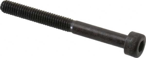 Made in USA - M4x0.70 Metric Coarse Hex Socket Drive, Socket Cap Screw - Grade 12.9 Alloy Steel, Black Oxide Finish, Partially Threaded, 40mm Length Under Head - Makers Industrial Supply