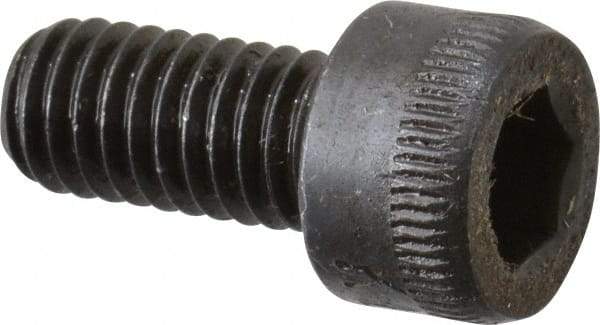 Made in USA - M6x1.00 Metric Coarse Hex Socket Drive, Socket Cap Screw - Grade 12.9 Alloy Steel, Black Oxide Finish, Fully Threaded, 12mm Length Under Head - Makers Industrial Supply