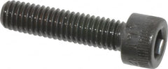 Made in USA - M6x1.00 Metric Coarse Hex Socket Drive, Socket Cap Screw - Grade 12.9 Alloy Steel, Black Oxide Finish, Fully Threaded, 25mm Length Under Head - Makers Industrial Supply