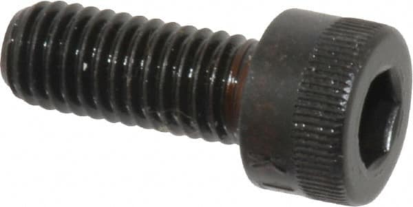 Made in USA - M8x1.25 Metric Coarse Hex Socket Drive, Socket Cap Screw - Grade 12.9 Alloy Steel, Black Oxide Finish, Fully Threaded, 20mm Length Under Head - Makers Industrial Supply