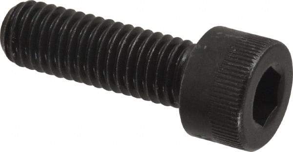 Made in USA - M8x1.25 Metric Coarse Hex Socket Drive, Socket Cap Screw - Grade 12.9 Alloy Steel, Black Oxide Finish, Fully Threaded, 25mm Length Under Head - Makers Industrial Supply