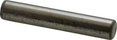 Made in USA - 7/16" Diam x 2-1/2" Pin Length Grade 8 Alloy Steel Standard Dowel Pin - Bright Finish, C 47-58 & C 60 (Surface) Hardness, 22,550 Lb (Single Shear), 45,100 Lb (Double Shear) Breaking Strength, 1 Beveled & 1 Rounded End - Makers Industrial Supply