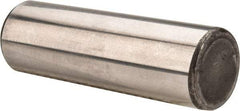 Made in USA - 5/8" Diam x 2" Pin Length Grade 8 Alloy Steel Standard Dowel Pin - Bright Finish, C 47-58 & C 60 (Surface) Hardness, 46,000 Lb (Single Shear), 92,000 Lb (Double Shear) Breaking Strength, 1 Beveled & 1 Rounded End - Makers Industrial Supply