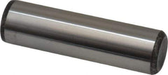 Made in USA - 5/8" Diam x 2-1/4" Pin Length Grade 8 Alloy Steel Standard Dowel Pin - Bright Finish, C 47-58 & C 60 (Surface) Hardness, 46,000 Lb (Single Shear), 92,000 Lb (Double Shear) Breaking Strength, 1 Beveled & 1 Rounded End - Makers Industrial Supply