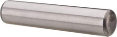 Made in USA - 5/8" Diam x 3" Pin Length Grade 8 Alloy Steel Standard Dowel Pin - Bright Finish, C 47-58 & C 60 (Surface) Hardness, 46,000 Lb (Single Shear), 92,000 Lb (Double Shear) Breaking Strength, 1 Beveled & 1 Rounded End - Makers Industrial Supply